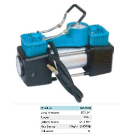 BHD 00831 ÇİFT PİSTONLU HAVA KOMPRESÖRÜ